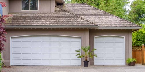 Garage door in Vancouver, Canada.