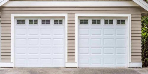 Garage door in Vancouver, Canada.