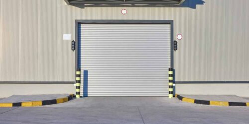 grey gate for factory and lines