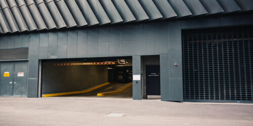 entrance of a building